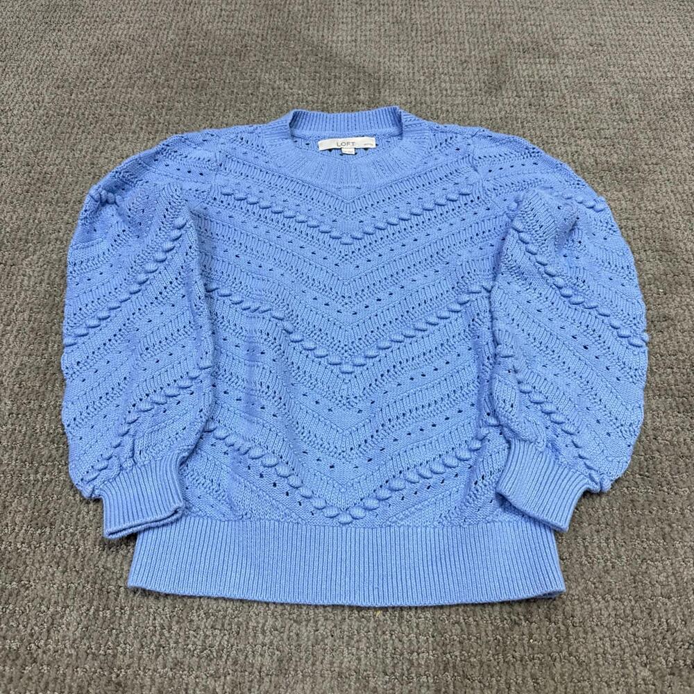 Loft Sweater Blue Long Sleeve Pullover Women’s Size XSP